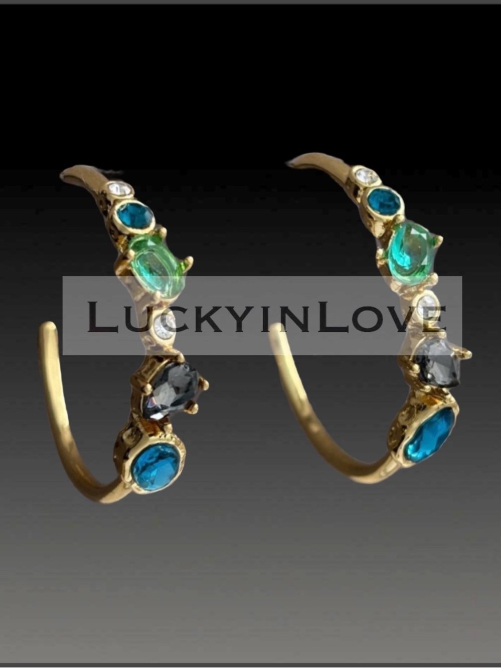 ALEXIS BITTAR .• Asterales Cluster Nano gems Hoop Earrings